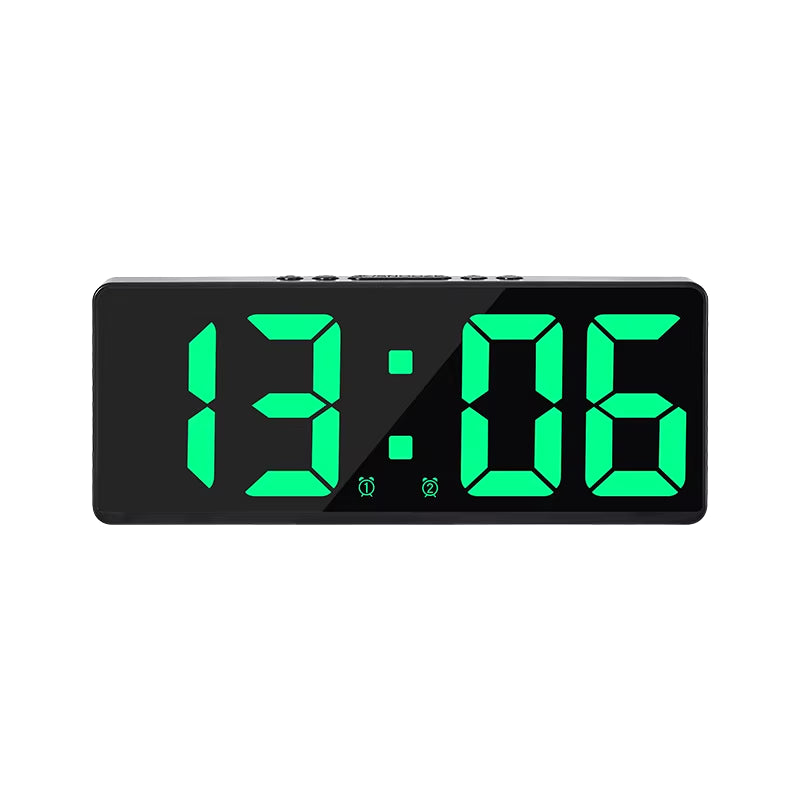 Digital Alarm Clock Voice Control Teperature Snooze Night Mode Desktop Table Clock 12/24H Anti-Disturb Funtion LED Clocks Watch