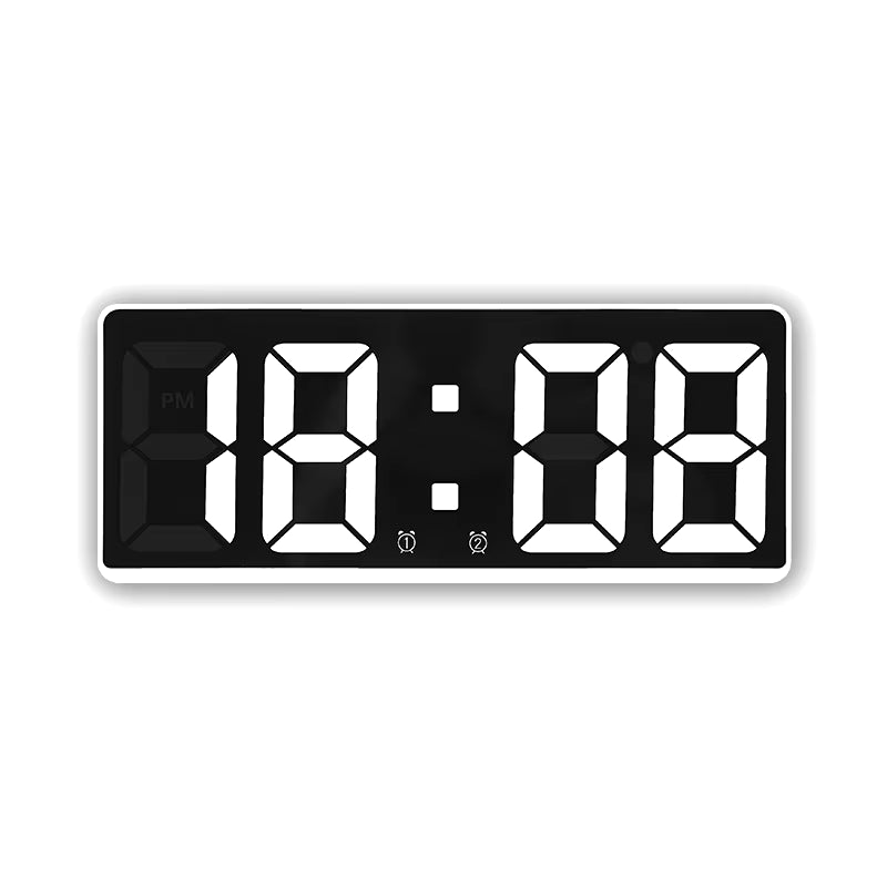 Digital Alarm Clock Voice Control Teperature Snooze Night Mode Desktop Table Clock 12/24H Anti-Disturb Funtion LED Clocks Watch