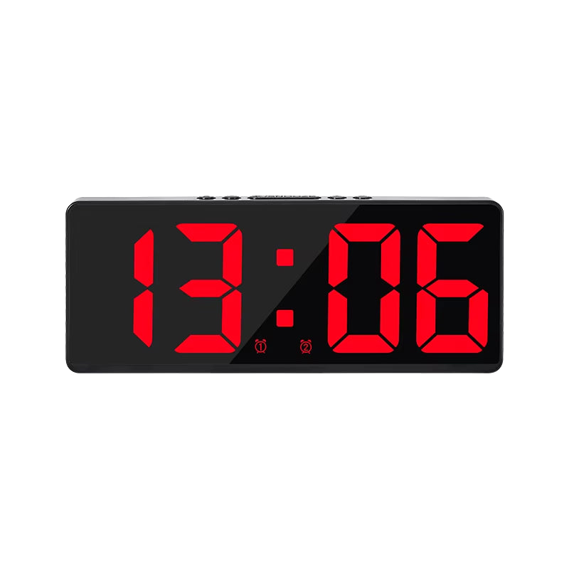 Digital Alarm Clock Voice Control Teperature Snooze Night Mode Desktop Table Clock 12/24H Anti-Disturb Funtion LED Clocks Watch