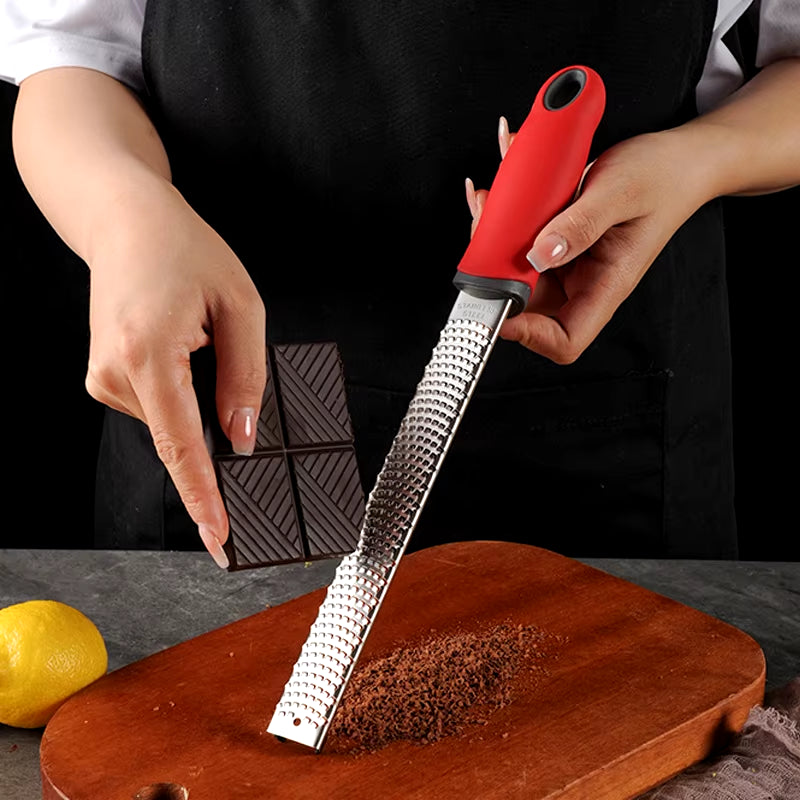 Stainless Steel Cheese Grater & Lemon Zester with Protect Cover Chocolate Fruit Grater Slicer Four Colors Optional Kitchen Tool